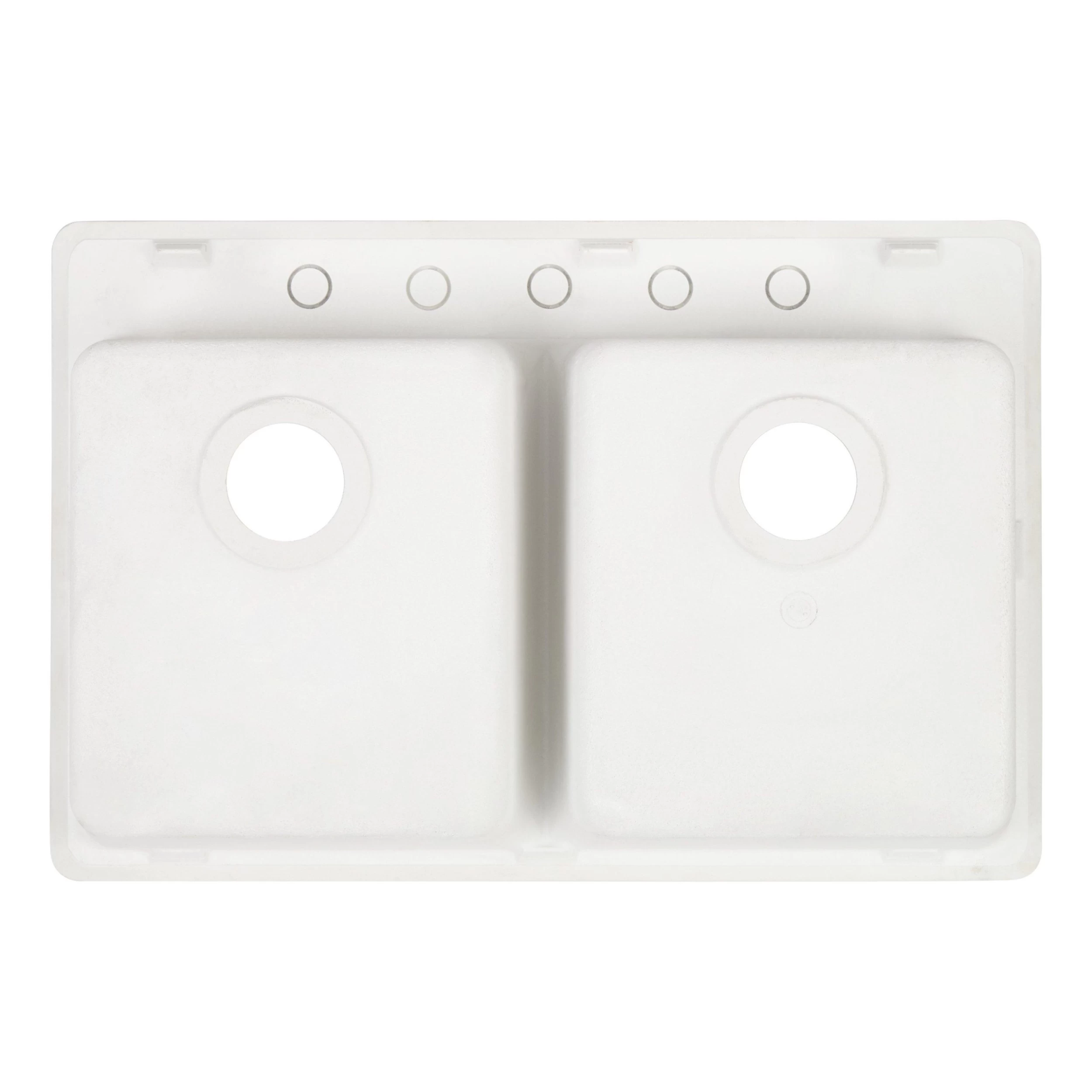 33" Totten Double-Bowl Granite Composite Drop-In Kitchen Sink - White 6 33" Totten Double-Bowl Granite Composite Drop-In Kitchen Sink - White - Image 6