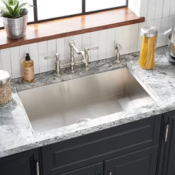 33" Sitka Stainless Steel Undermount Kitchen Sink - 4-Hole