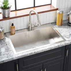 33" Sitka Stainless Steel Drop-In Kitchen Sink - Single-Hole