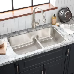 34" Calverton Stainless Steel Double Undermount Kitchen Sink