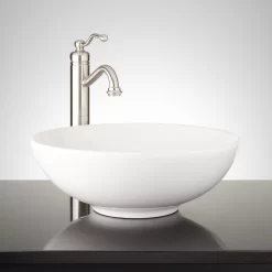 Sarasota White Round Fireclay Vessel Sink