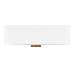 Hibiscus White Square Fireclay Vessel Sink -Home-Bathroom 447955 Hibiscus vessel WH side MV80