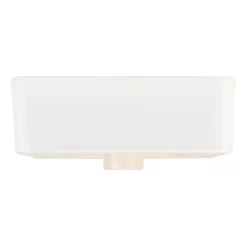 Hibiscus White Rectangular Fireclay Vessel Sink -Home-Bathroom 447956 Hibiscus vessel WH side MV80