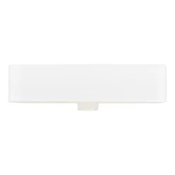 Hibiscus White Rectangular Fireclay Vessel Sink - Single Hole -Home-Bathroom 447957 Hibiscus vessel WH back MV110 scaled