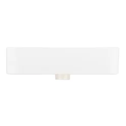 Hibiscus White Rectangular Fireclay Vessel Sink - Single Hole -Home-Bathroom 447957 Hibiscus vessel WH front MV70 scaled