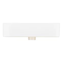 Hibiscus White Rectangular Fireclay Vessel Sink - 8" Widespread -Home-Bathroom 447958 Hibiscus vessel WH front MV70 scaled