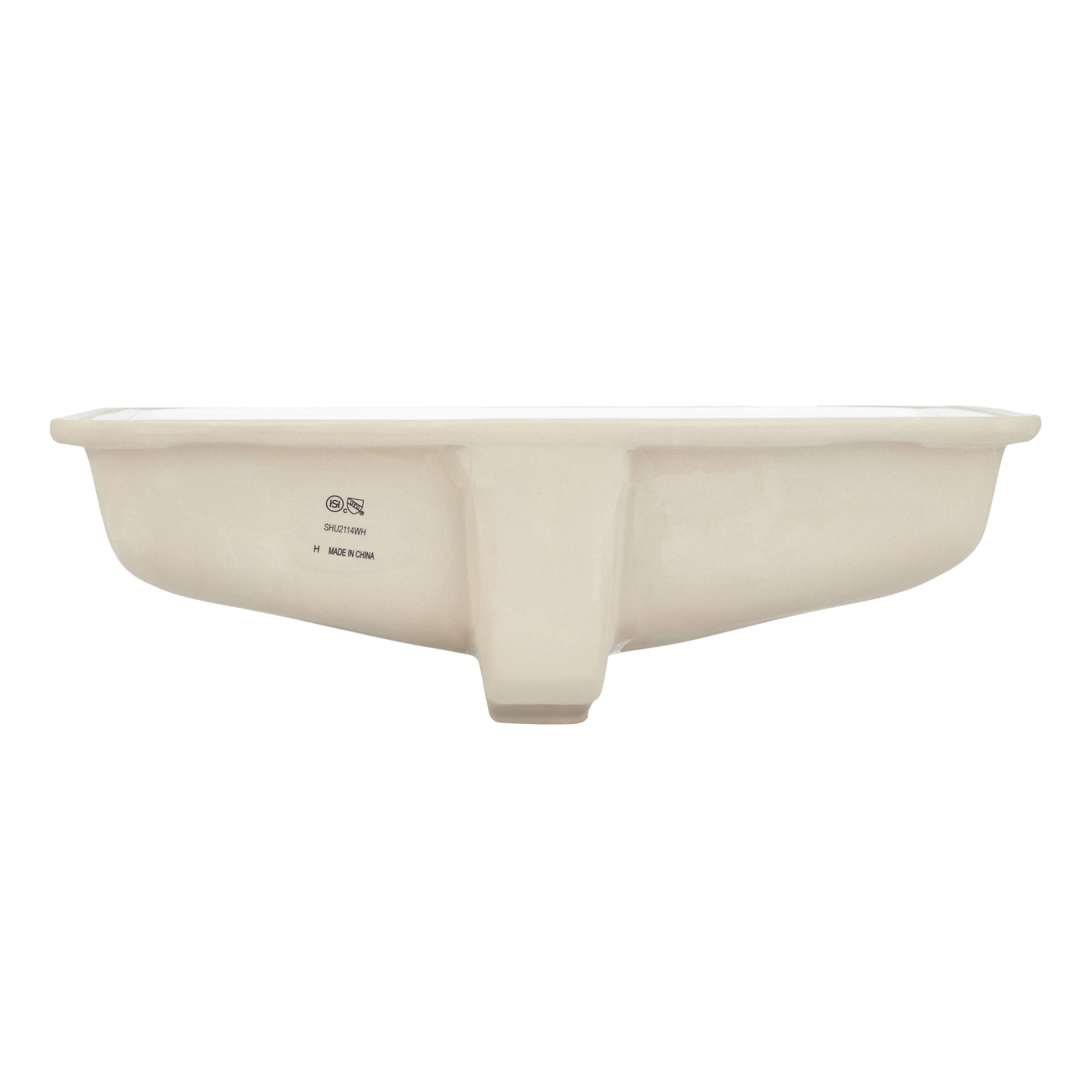 21" Myers White Rectangular Porcelain Undermount Bathroom Sink 2 21" Myers White Rectangular Porcelain Undermount Bathroom Sink - Image 2