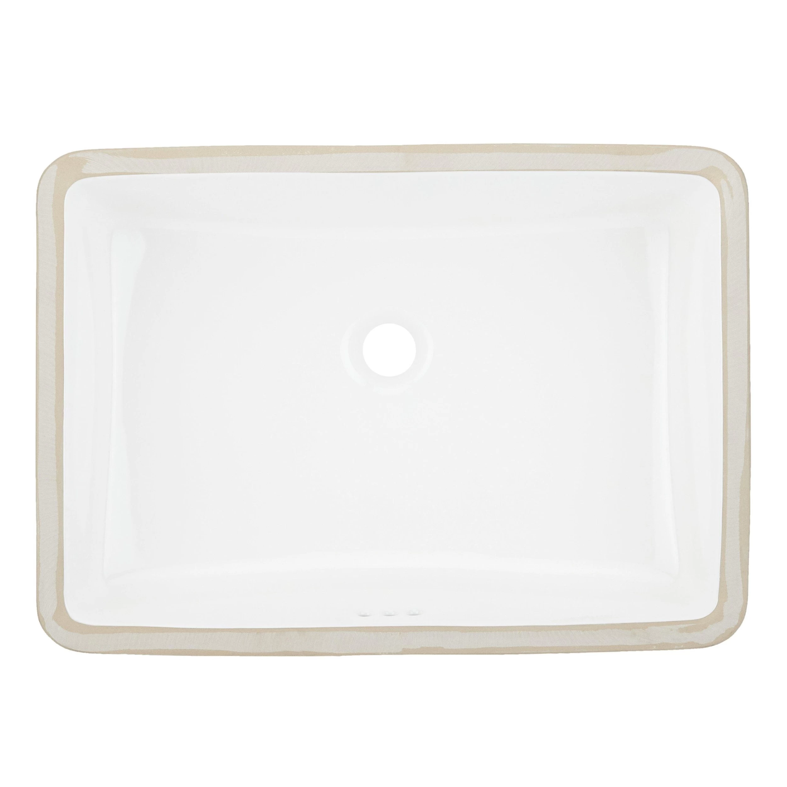 21" Myers White Rectangular Porcelain Undermount Bathroom Sink 5 21" Myers White Rectangular Porcelain Undermount Bathroom Sink - Image 5