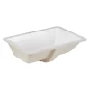 Sawgrass White Rectangular Porcelain Undermount Bathroom Sink