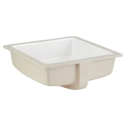 Destin White Square Porcelain Undermount Bathroom Sink