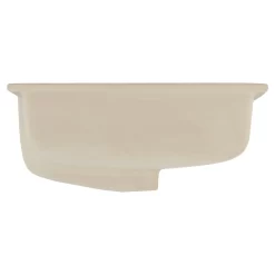 Destin White Square Porcelain Undermount Bathroom Sink -Home-Bathroom 447964 Destin um sink WH side MV70