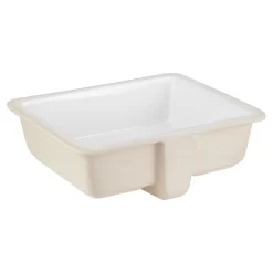 Destin Rectangular Porcelain Undermount Bathroom Sink - White
