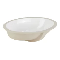 19" Mangrove White Oval Porcelain Undermount Bathroom Sink