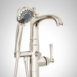 Beasley Freestanding Tub Faucet With Hand Shower -Home-Bathroom 448433 Beasley freestanding tub faucet PN spout Detail160