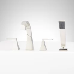 Vilamonte 4-Hole Roman Tub Faucet And Hand Shower -Home-Bathroom 448551 Vilamonte roman tub faucet PN front Beauty10 scaled