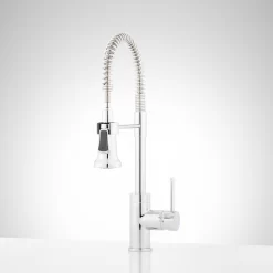 19" Presidio Kitchen Faucet With Pull-Down Spring Spout -Home-Bathroom 449249 Presidio single hole faucet CP front Beauty10 scaled