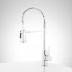 19" Presidio Kitchen Faucet With Pull-Down Spring Spout -Home-Bathroom 449249 Presidio single hole faucet CP side Beauty20 scaled