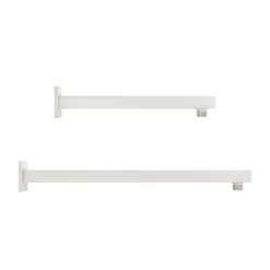 Modern Square Wall-Mount Shower Arm With Flange -Home-Bathroom 449623 modern shower arm BN size comparison MV80 scaled