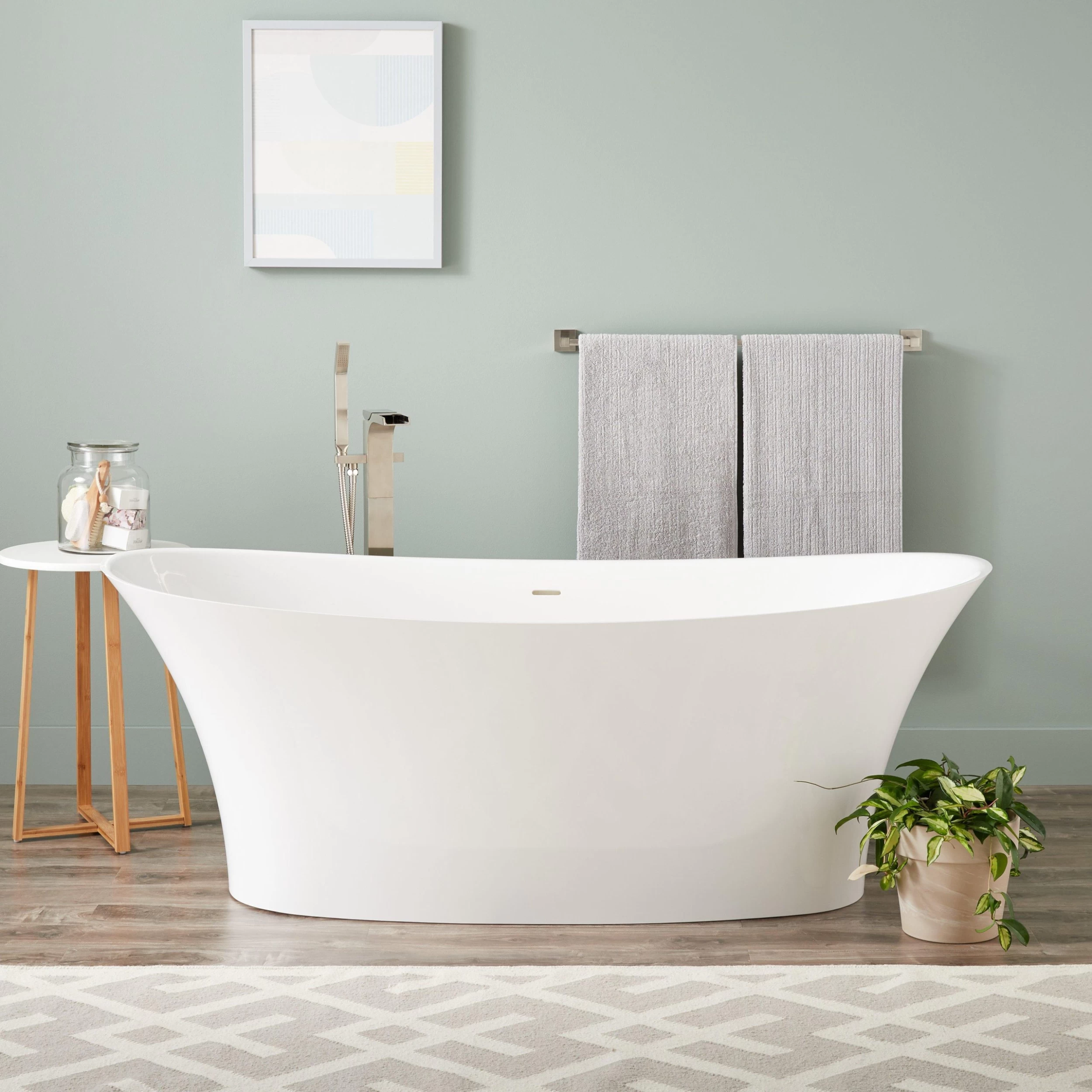 67" Giosa Solid Surface Freestanding Tub 1 67" Giosa Solid Surface Freestanding Tub