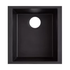 16" Holcomb Undermount Granite Composite Sink - Black -Home-Bathroom 450400 Holcomb UM kitchen sink BK 16 top MV90