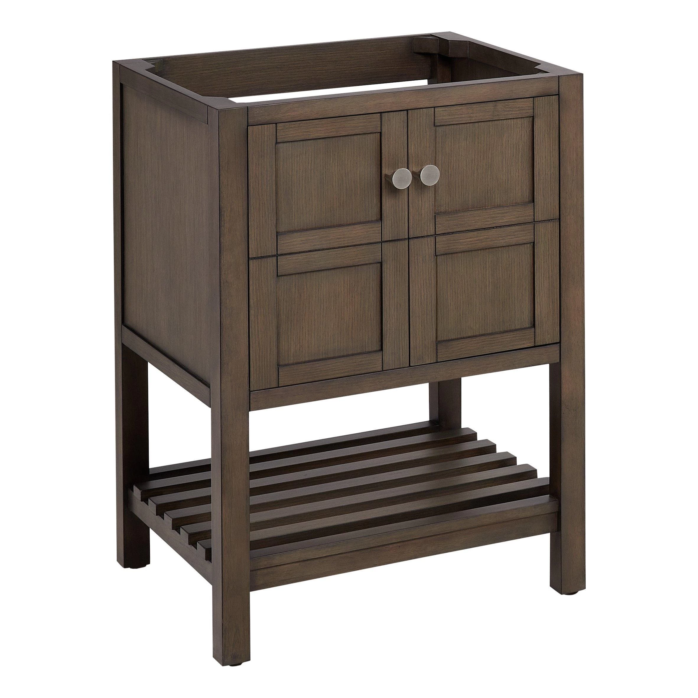24" Olsen Console Vanity Rectangular Undermount Sink - Ash Brown 4 24" Olsen Console Vanity Rectangular Undermount Sink - Ash Brown - Image 4