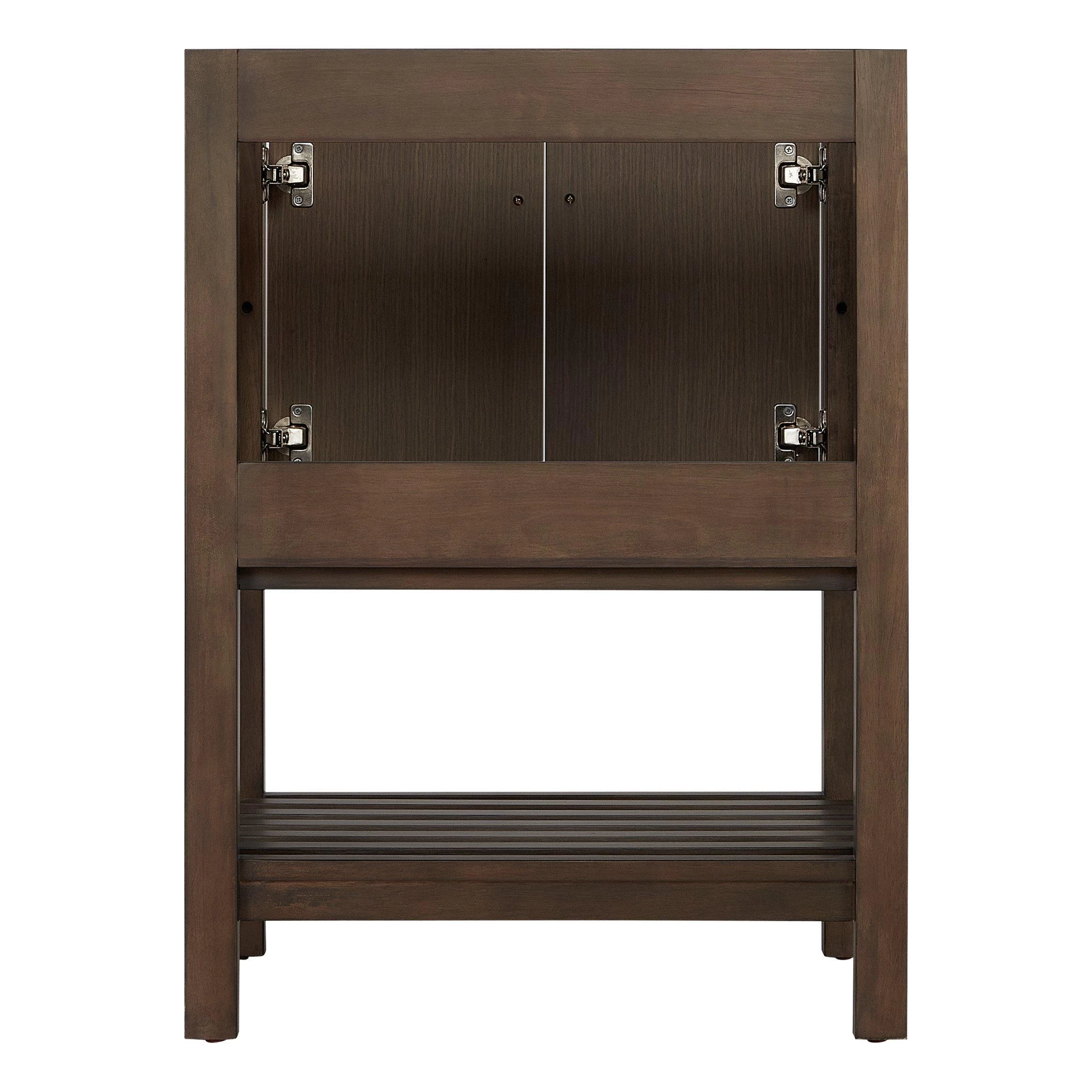24" Olsen Console Vanity Rectangular Undermount Sink - Ash Brown 7 24" Olsen Console Vanity Rectangular Undermount Sink - Ash Brown - Image 7