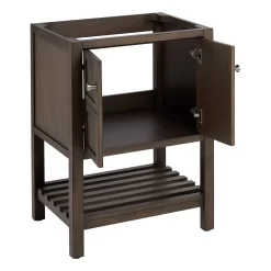 24" Olsen Console Vanity Rectangular Undermount Sink - Ash Brown 12 24" Olsen Console Vanity Rectangular Undermount Sink - Ash Brown -Home-Bathroom 450409 olsen vanity ash brown 24 open MV70