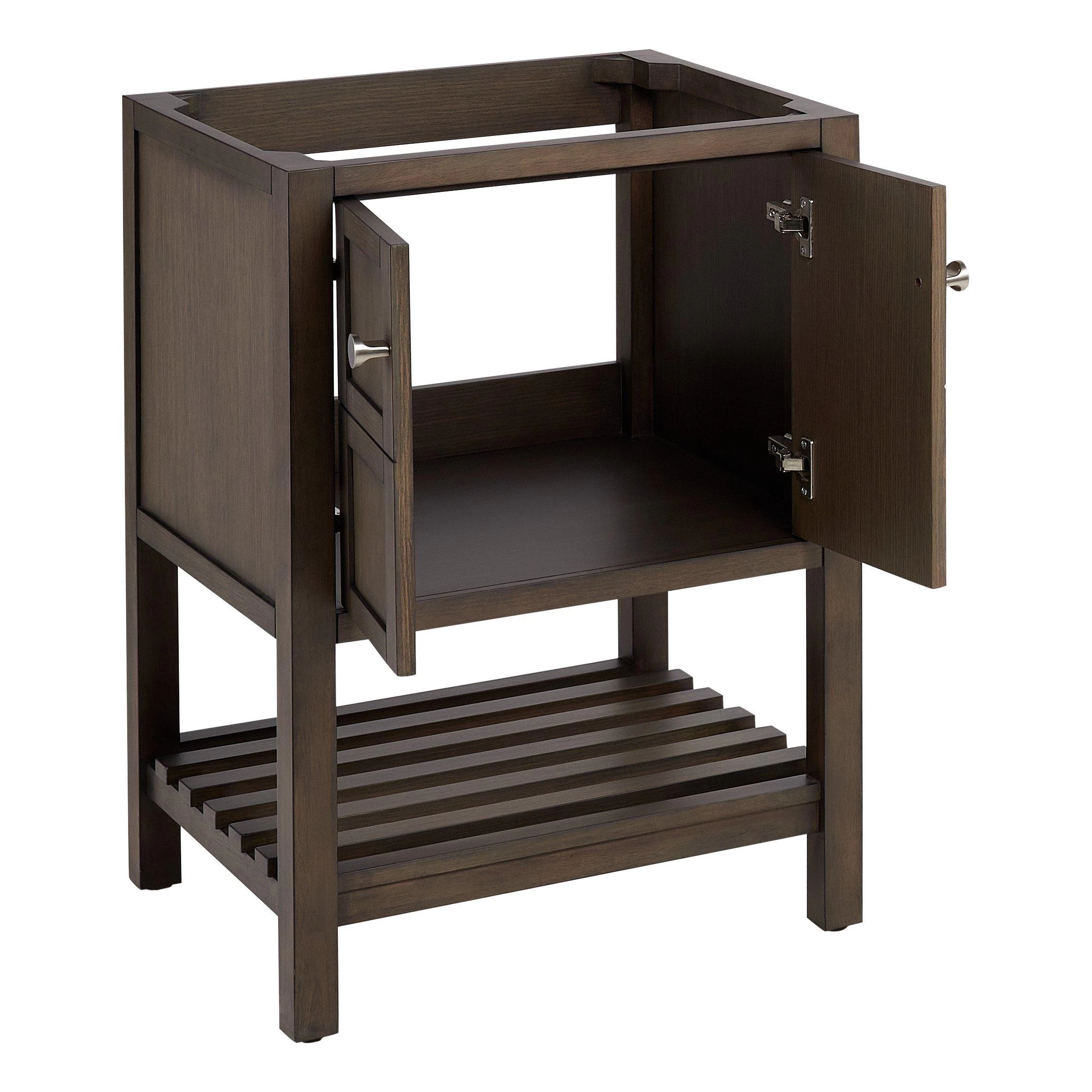 24" Olsen Console Vanity Rectangular Undermount Sink - Ash Brown 5 24" Olsen Console Vanity Rectangular Undermount Sink - Ash Brown - Image 5