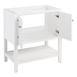 30" Olsen Console Vanity For Undermount Sink - Soft White -Home-Bathroom 450430 olsen vanity soft white 30 open MV70 1