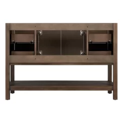 48" Olsen Console Vanity - Ash Brown - Vanity Cabinet Only -Home-Bathroom 450445 olsen vanity ash brown 48 back MV90 scaled