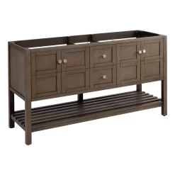 60" Olsen Double Console Vanity For Rectangular Undermount Sinks - Ash Brown -Home-Bathroom 450454 olsen vanity ash brown 60 angle MV60 scaled
