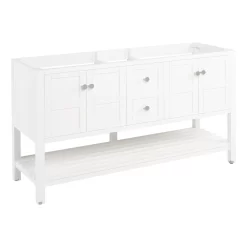 60" Olsen Double Console Vanity Undermount Sinks - Soft White 13 60" Olsen Double Console Vanity Undermount Sinks - Soft White -Home-Bathroom 450457 olsen vanity soft white 60 angle MV60 1 scaled