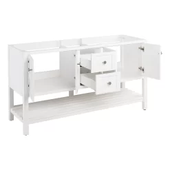 60" Olsen Double Console Vanity Undermount Sinks - Soft White 14 60" Olsen Double Console Vanity Undermount Sinks - Soft White -Home-Bathroom 450457 olsen vanity soft white 60 open MV70 1 scaled