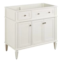 36" Elmdale Vanity For Undermount Sink - White -Home-Bathroom 454003 elmdale vanity soft white 36 no top angle MV60 scaled
