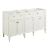 60" Elmdale Double Vanity - White - Vanity Cabinet Only
