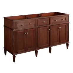 60" Elmdale Double Vanity - Antique Brown - Vanity Cabinet Only