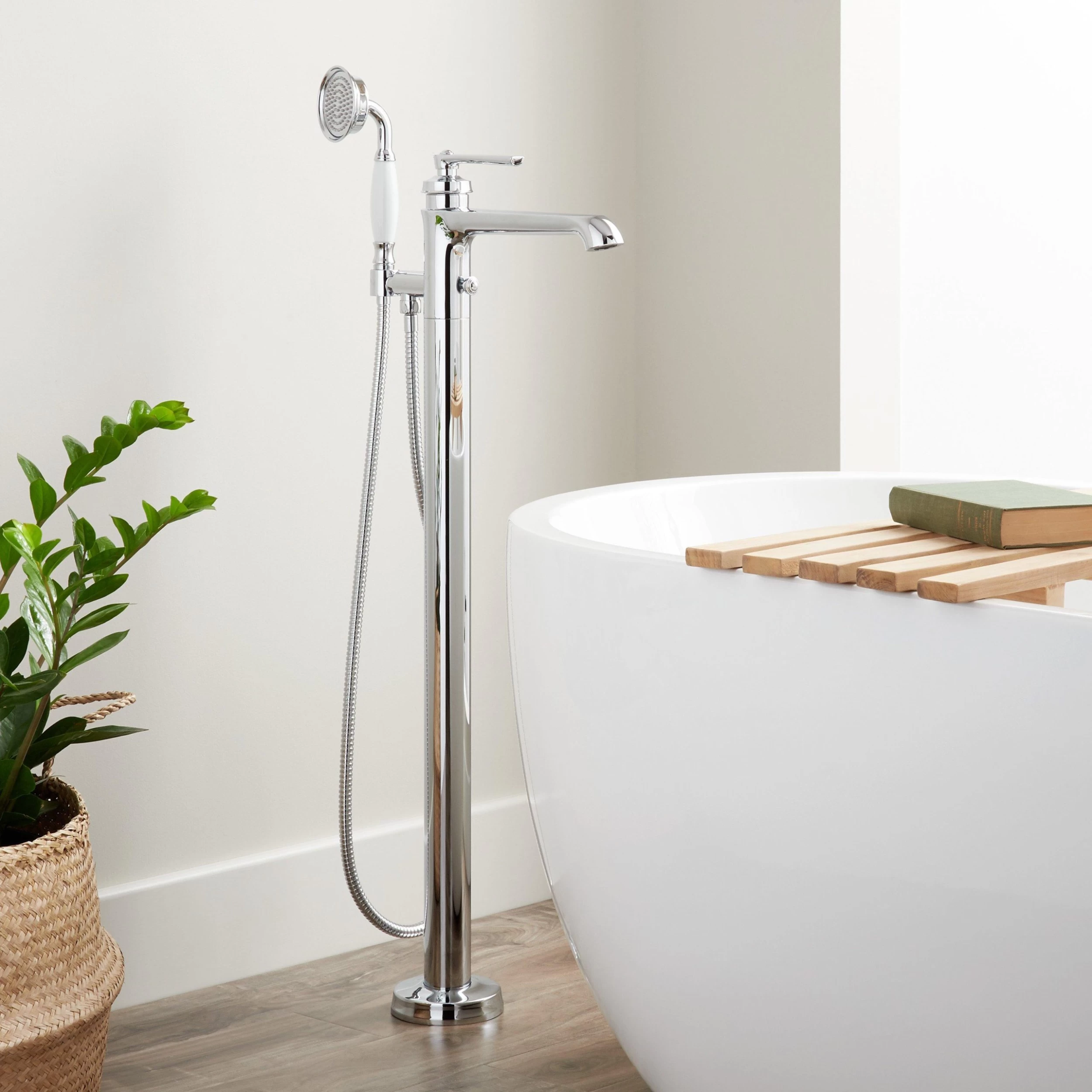 Cooper Freestanding Tub Filler With Hand Shower 2 Cooper Freestanding Tub Filler With Hand Shower - Image 2