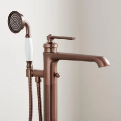 Cooper Freestanding Tub Filler With Hand Shower 8 Cooper Freestanding Tub Filler With Hand Shower -Home-Bathroom 454475 Cooper freestanding tub faucet ORB spout Detail160