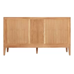 60" Aliso Teak Double Vanity For Rect Undermount - Natural Teak -Home-Bathroom 456346 aliso vanity natural teak 60 no top back MV90 scaled