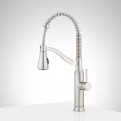 Caribana Single Handle Kitchen Faucet -Home-Bathroom 457066 caribana single hole faucet SS side Beauty30 scaled