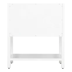 30" Robertson Console Vanity - Bright White - Vanity Cabinet Only -Home-Bathroom 457684 robertson vanity white 30 no top back MV90