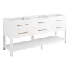 72" Robertson Console Vanity - Bright White - Vanity Cabinet Only