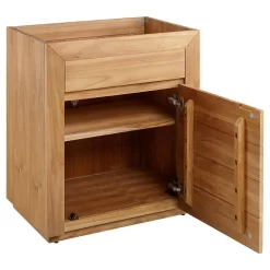30" Bastian Teak Vanity - Natural Teak - Vanity Cabinet Only -Home-Bathroom 459148 30 vanity cabinet natural teak open
