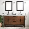 60" Aliso Teak Double Vanity For Rectangular Undermount - Java
