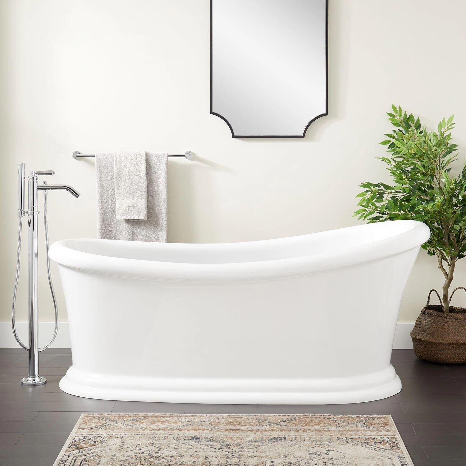 67" Alvaro Acrylic Slipper Tub 1 67" Alvaro Acrylic Slipper Tub
