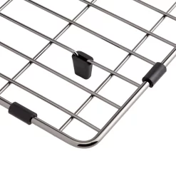 33" Atlas Double-Bowl Stainless Steel Farmhouse Sink - Curved Apron - Gunmetal Black -Home-Bathroom 459701 optional sink grid BK detail manual link scaled