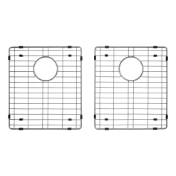 33" Atlas Double-Bowl Stainless Steel Farmhouse Sink - Curved Apron - Gunmetal Black -Home-Bathroom 459701 optional sink grid BK top manual link scaled