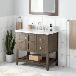 36" Olsen Console Vanity Undermount Sink - Ash Brown