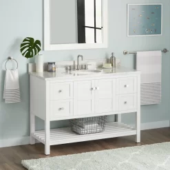 48" Olsen Console Vanity Undermount Sink - Soft White