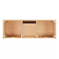 60" Burfield Bamboo Double Vanity - Natural Bamboo - Vanity Cabinet Only -Home-Bathroom 466033 burfield vanity natural bamboo 60 no top top MV80 scaled
